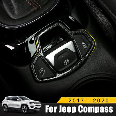 Pro Jeep Compass 2017 2018 2019 2020 Ruční brzda Tlačítko ruční brzdy Kryt středové konzoly Obložení Lišta Sada Autopříslušenství