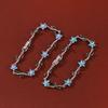 Elegant Multiple Color Flower Charm Zircon Branch Leaf Bracelet Dopamine Niche Sense 18K Gold Plated Women's Bangle Gifts 2