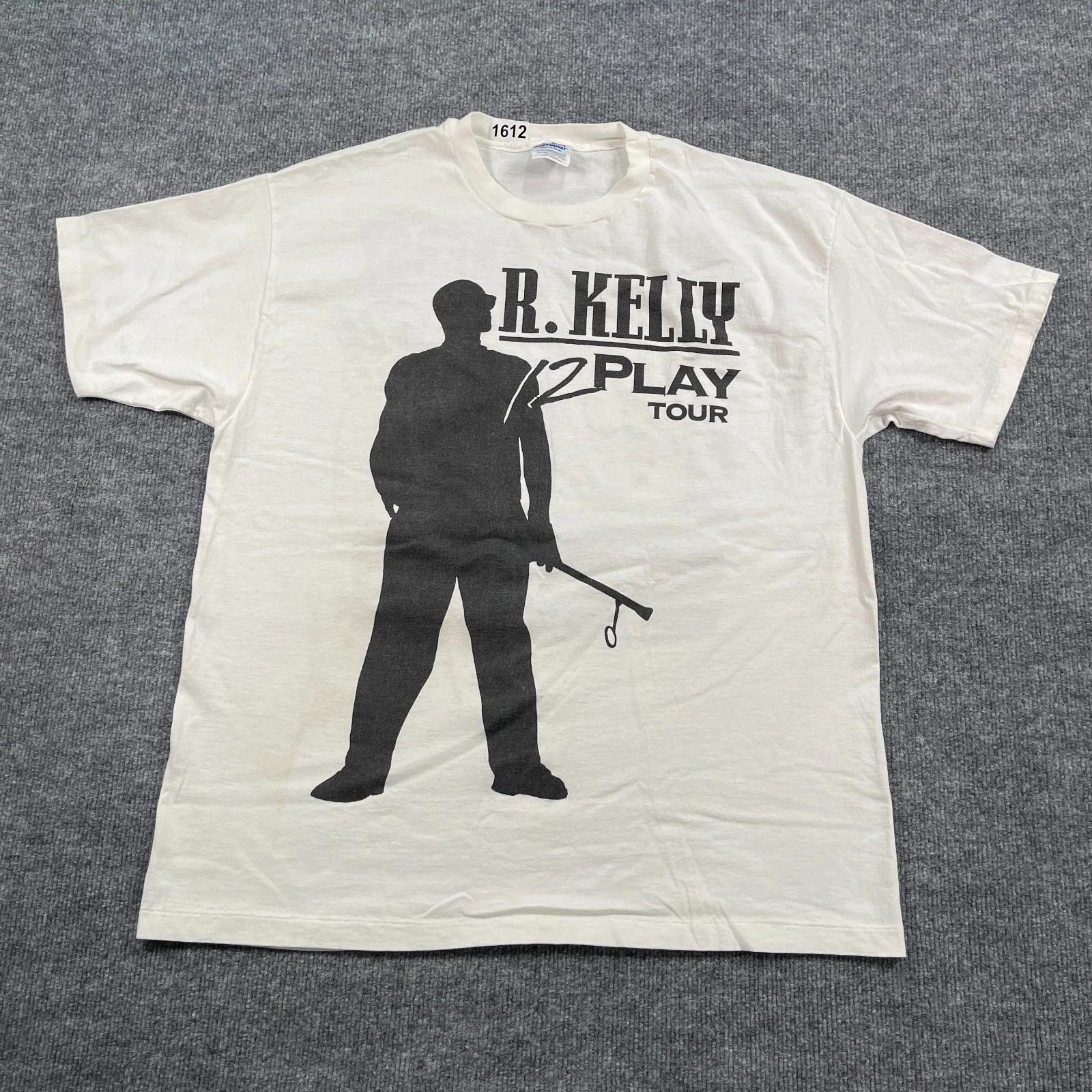 

Винтажная футболка R Kelly 1994 года, тур 12-Play, размер XL, 23x29, белая, R&B, Soul XL