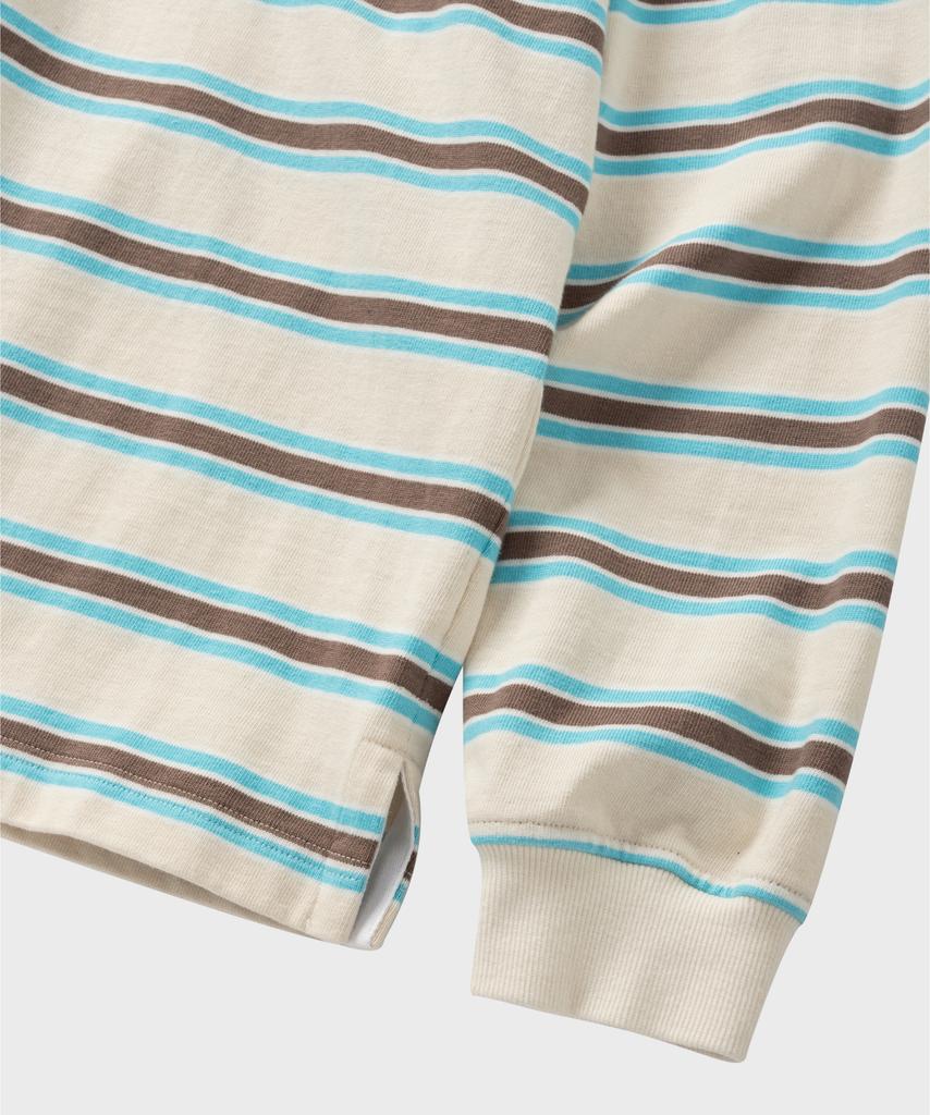 NONBLANK Striped Rugby T-Shirt_Beige