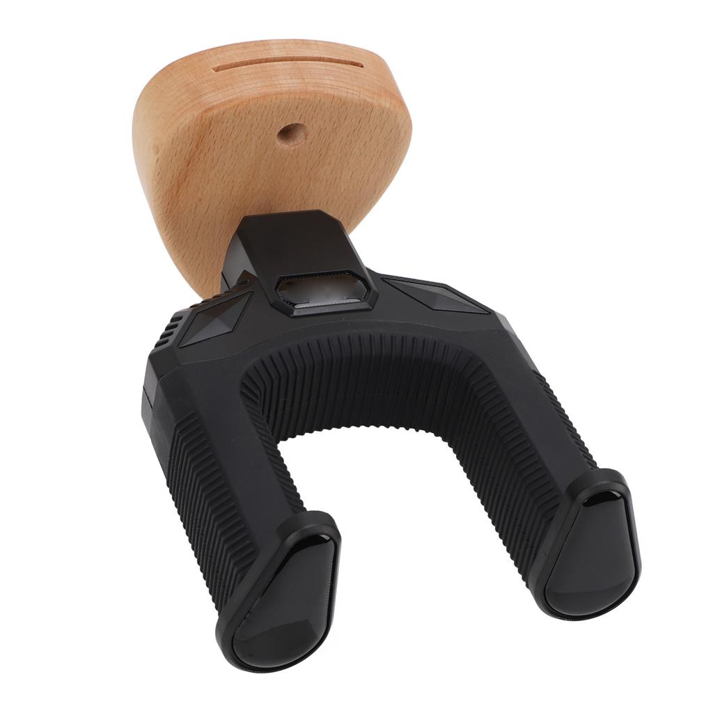 Guitar Wall Mount  Automatic Lock Holder Wooden Base Instrument Neck Hanger for Guitar Bass U