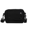 Fashion Pure Color Canvas Shoulder Bag Zipper Canvas Messenger Bags Multifunctional Casual Tote Handbag Student