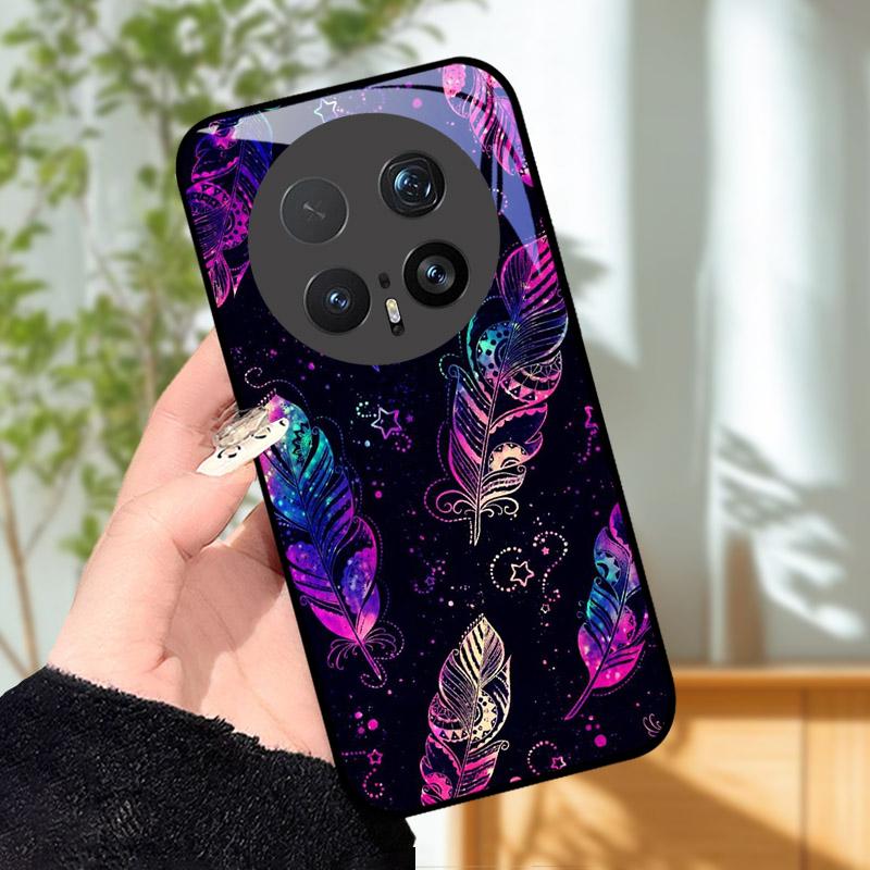 Gehärtetes Glas Handyhülle Für Honor Magic 8 8Pro Luxus Mode Rückseite Abdeckung Für Magic8 Pro Hüllen BKQ-AN00 Stoßfest Cartoon Capa