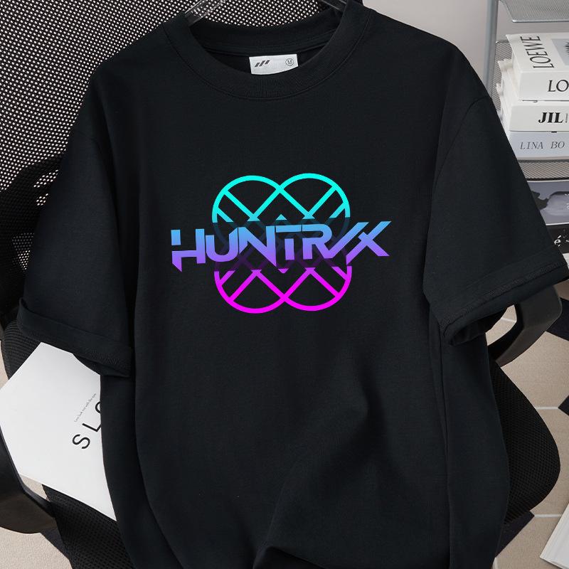 KPop Demon Hunters Huntrix Trykk Herre T-skjorte Sommer Bomull Kort Ermet T-skjorte for Dame O-hals Dame T-skjorte Streetwear Topper