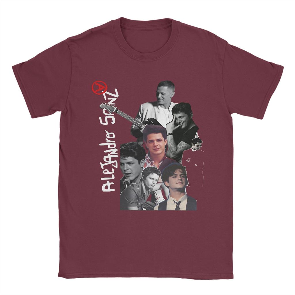 Singer Alejandro Sanz Pop Music Cotton TShirt For Men Summer Vintage T Shirts Leisure Tees Oversized Cheap Tops