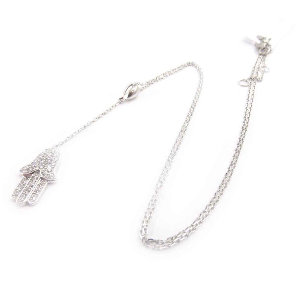 Les Trésors De Lily [J8635] - Silver Necklace 'Fatma' Silver White (rhodium-plated) - 50x10 Mm