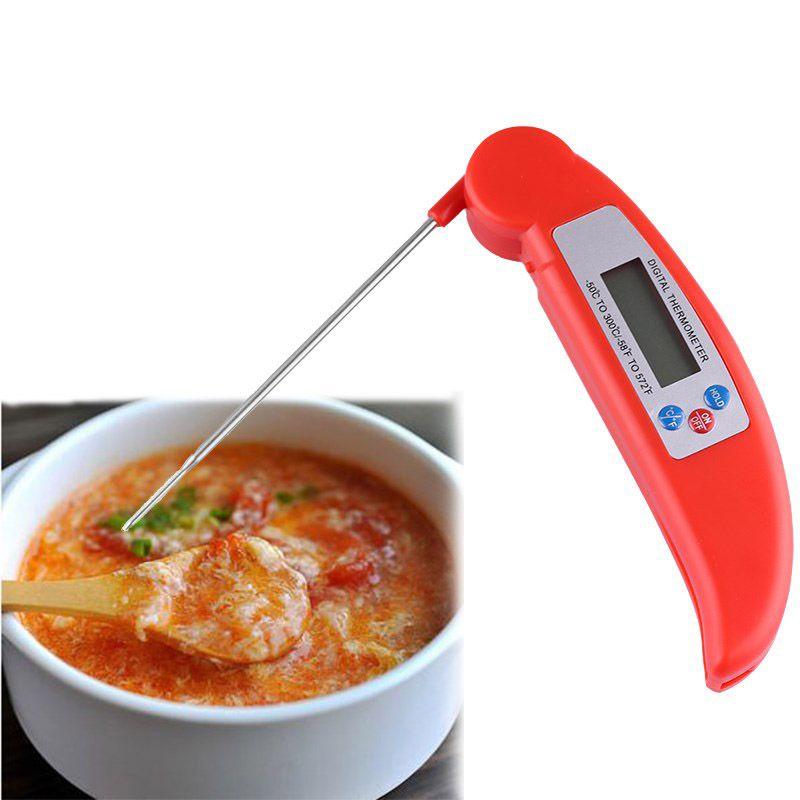 Premium Digital Instant Read Thermometer With Folding Probe For Bbq And Kitchen Cooking