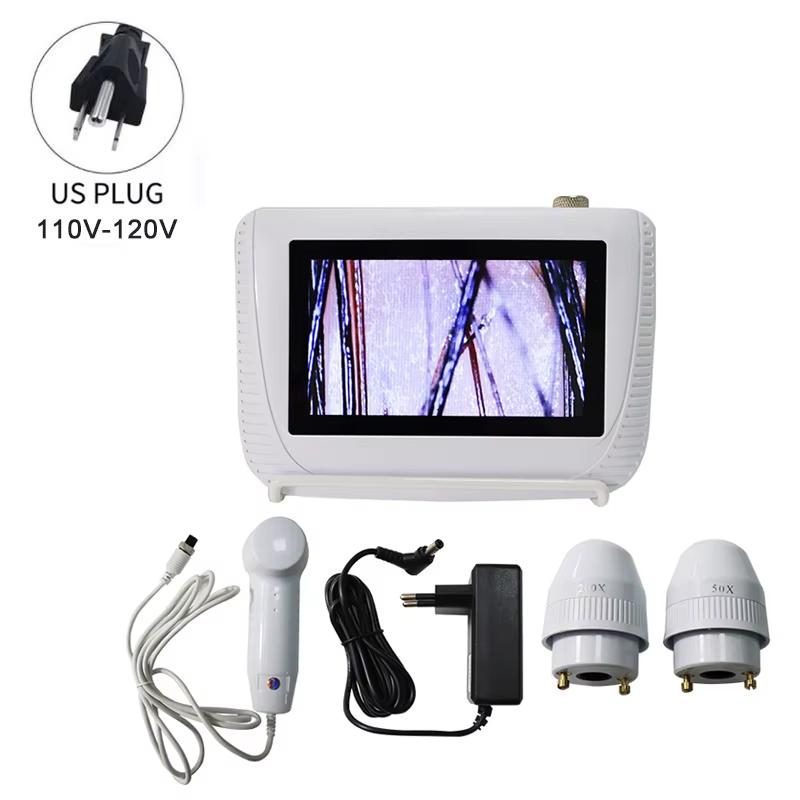 

Анализатор обнаружения волосяных фолликулов кожи головы. Комплексная диагностика кожи. Анализатор волос. ЖК-экран высокой четкости. Цифровой дом. EU Plug