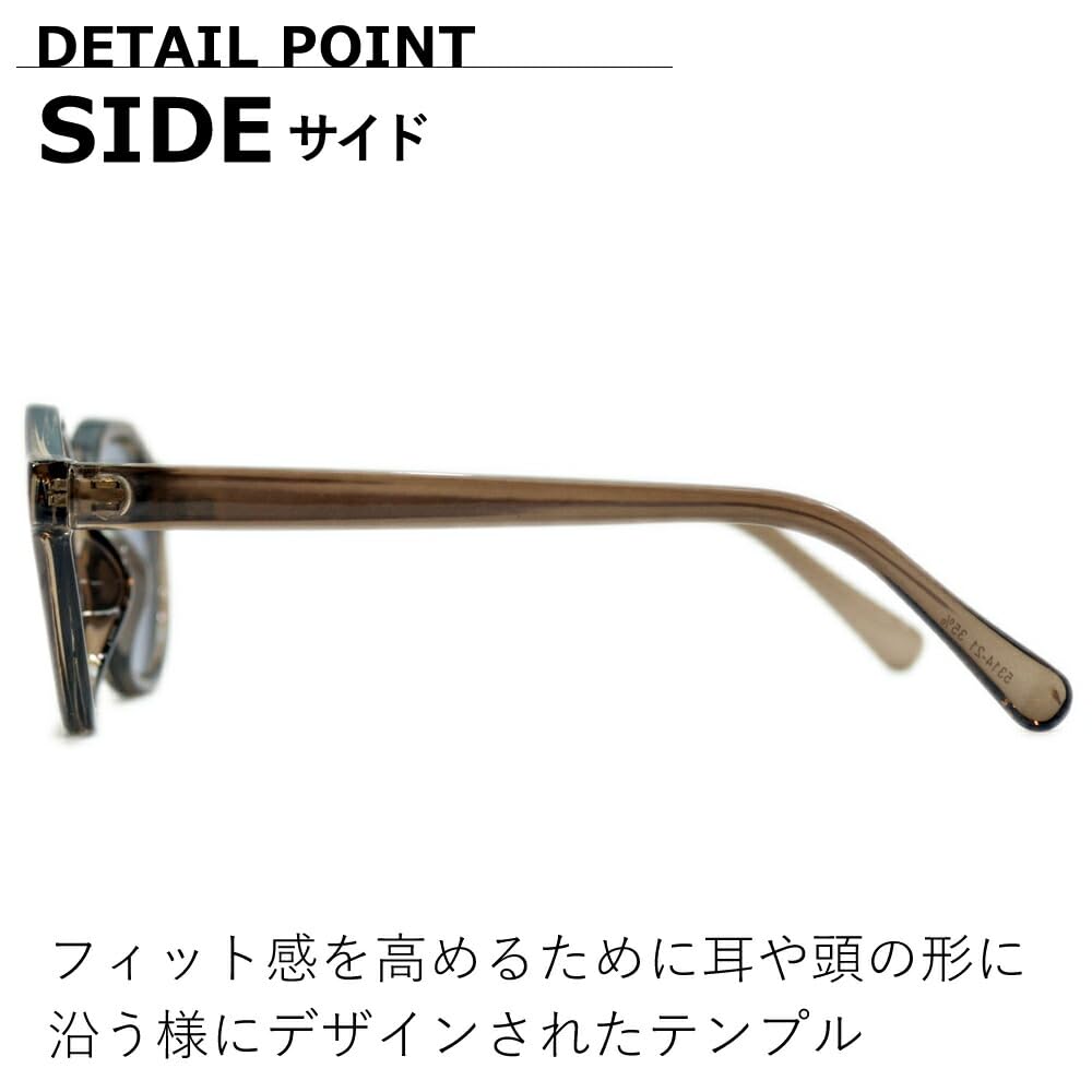 [MERRY PLEASURE] Sunglasses for Men and Women, UV Protection, Fashion Glasses, Crown Panto, Round, Boston Style, Tinted Lenses (Lightly Colored)