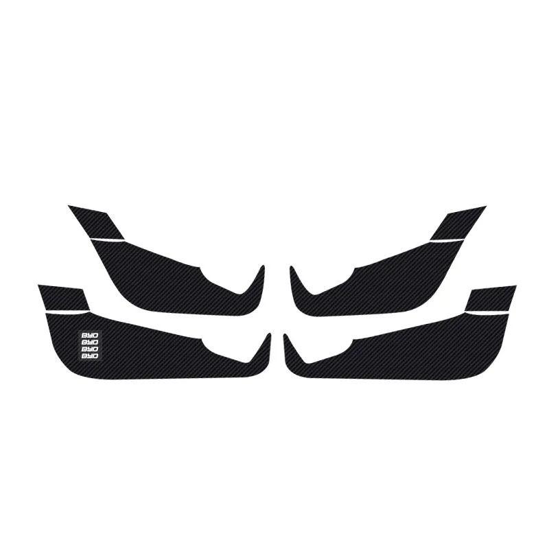 4PCS Carbon Fiber Texture Door Protector Mat Anti-Dirty Anti-Collision Stickers For BYD Song PLUS EV DM-I -2024 Accessories