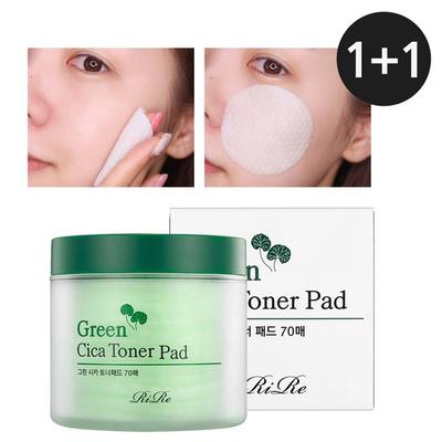 [1+1] Green Cica Toner Pad (70 Sheets)