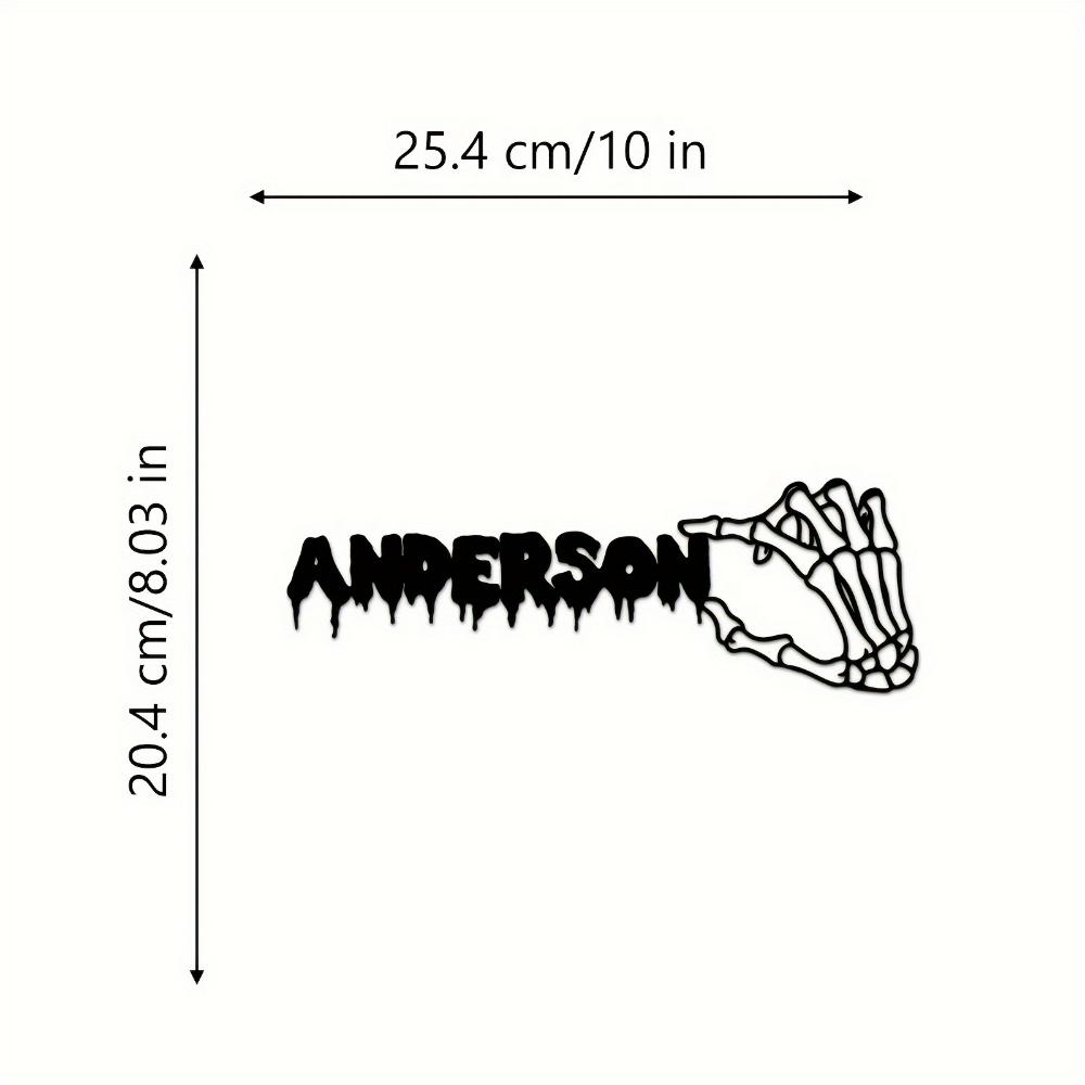 Custom Metal Name Sign Personalized Family Surname Plaque for Wall Decor Indoor Outdoor