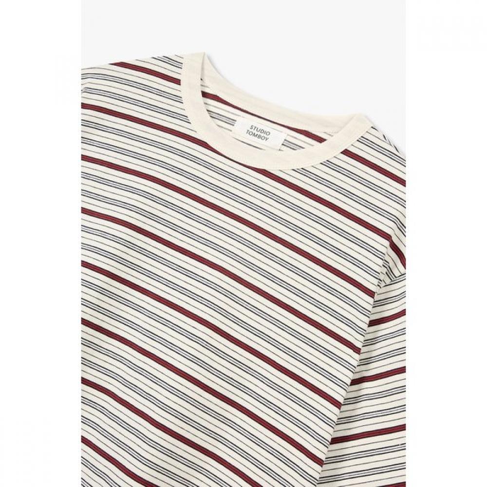 STUDIO TOMBOY MulTi STripe Crop T shirT 9176222991ar