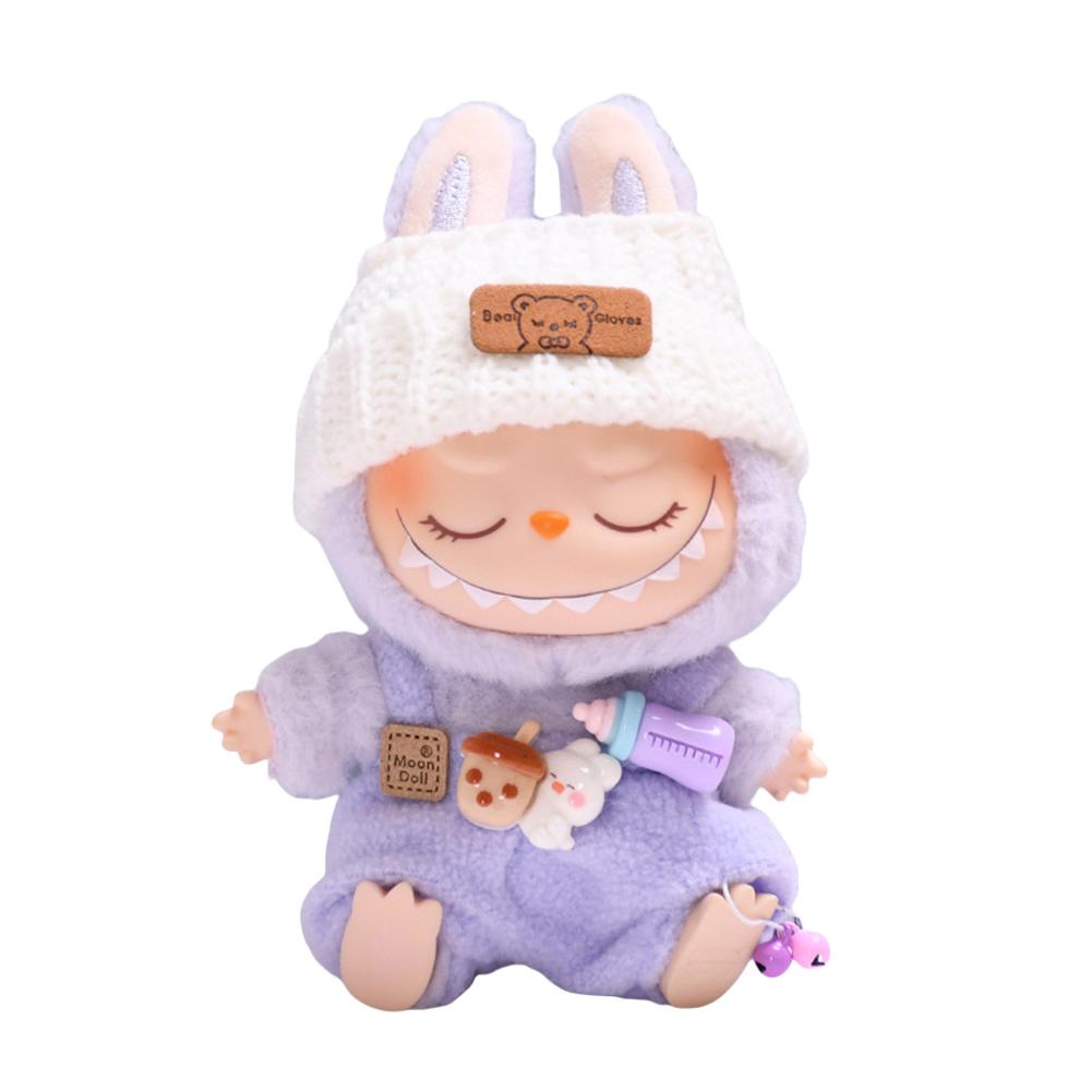 17cm Labubu Clothes Mini Fashion Dolls Clothes DIY Animals Set Macaron Cute Doll Clothing Doll Outfit Accessories Kid Gift