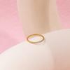 18K PVD Gold Plated Stainless Steel Rings Tarnish-Free Waterproof Simple Dainty CNC CZ Pinky Micro Pave for Party Fine Jewelry