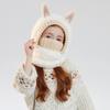 Children's Hat Cartoon Scarf Integrated Knitted Hat Winter Outdoor Plush Warm Ear Protective Cap