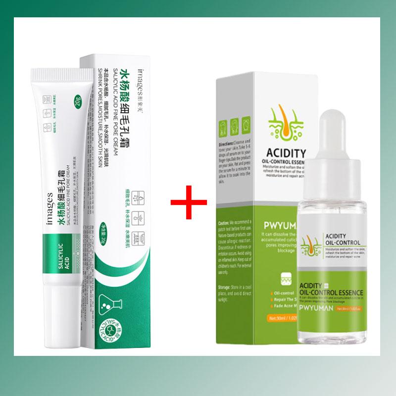 Salicylic Acid Pore Clearing Cream Shrink Pores Remove Blackheads Acne Brighten Moisturizing Smooth Skin Care Korean Products