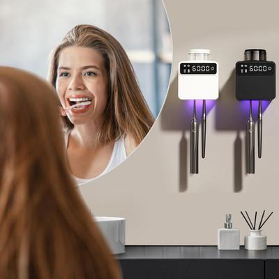 Electric Toothbrush Holder Digital Display Rechargeable Multifunctional Wall Mounted Toothbrush Cleaner Bathroom Accessory