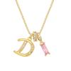 Kreuz Trend Rosa Diamant Schlüsselbein Halskette: Personalisierter 26-Buchstaben-Anhänger im Europäischen & Amerikanischen Mode-Stil