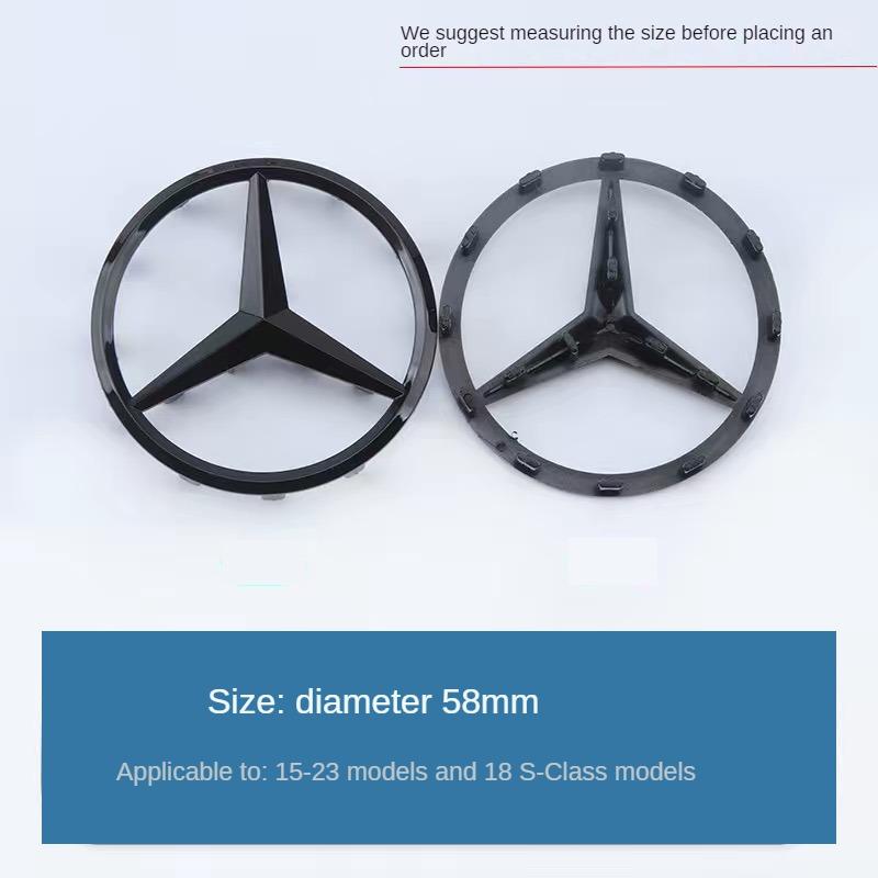 

GLC GLB Top Quality 52mm 57mm Steering Wheel Center Badge Star Logo Car Emblem with 18 Pins for Mercedes Benz C CLA CLS GLC GLE