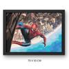 Obraz Do Malowania Po Numerach Z Ramą Spiderman Nad Miastem Marvel 70X50 Cm