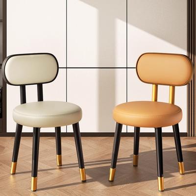 Italian Luxury Soft Upholstered Dining Chair Home High-Quality Backrest Multi-Functional Stool for Small Apartment