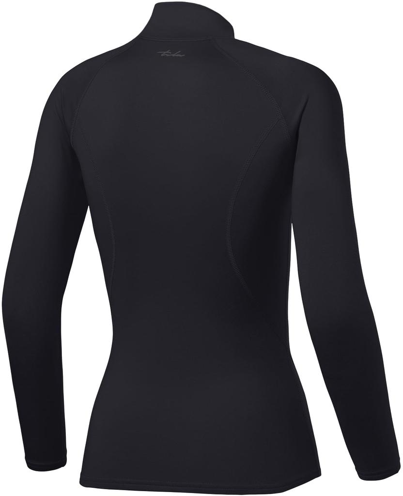 Tesla Sports Undershirt with Brushed Lining and Long Sleeve Compression Top for and Yoga Women's High-Neck [Moisture-Wicking, Quick-Drying,