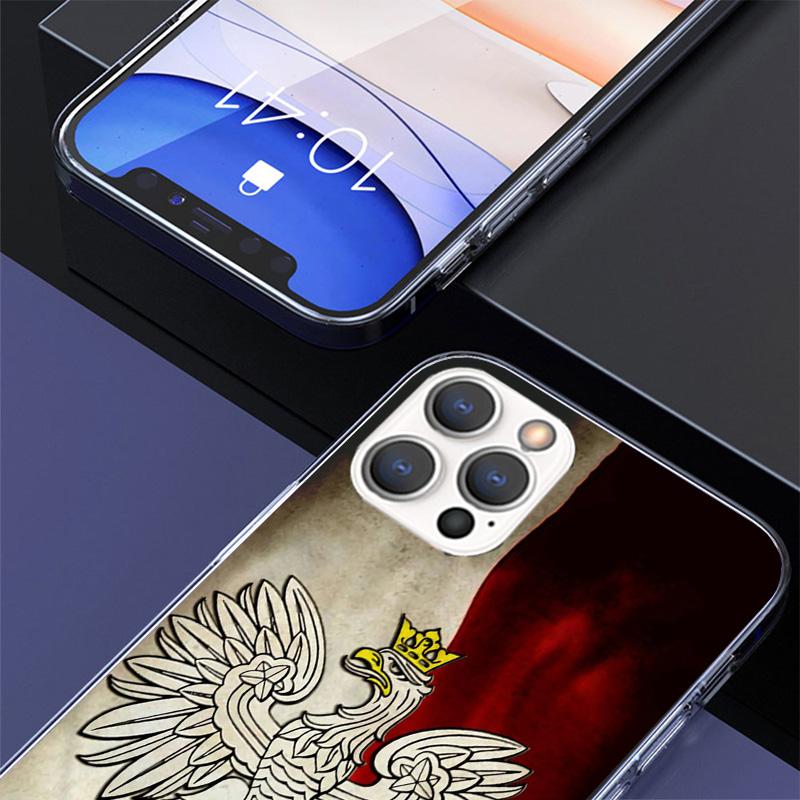 Poland Flag Cover Phone Case For iPhone 16 17 Air 15 14 Pro Max 16E Phone Case 13 Mini 12 11 7 SE 8 Print Pattern Fit Cases 16 1