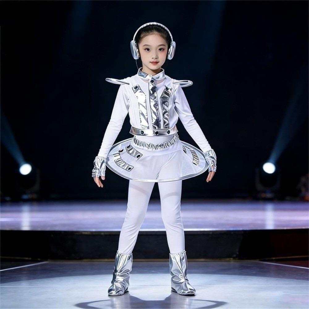 Future Style Space Astronaut Costume Halloween Children Spaceman Costume Cute Robot Costume Party
