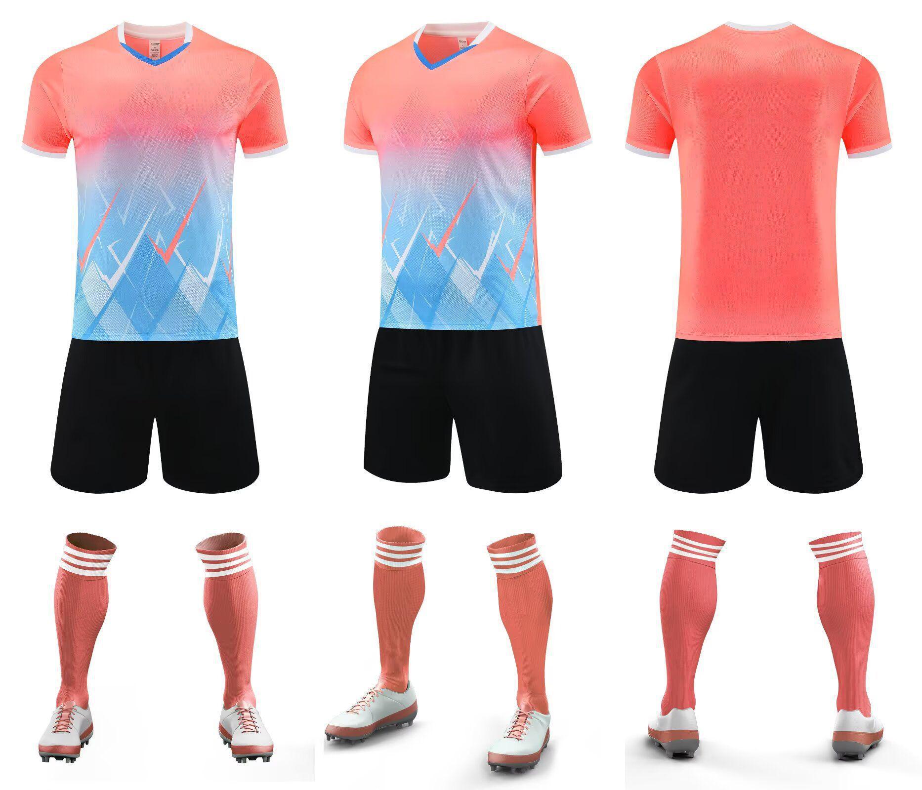 Bequeme, atmungsaktive Fußball-Trainingsjerseys für Herren, Damen und Kinder 4XS hellrosa