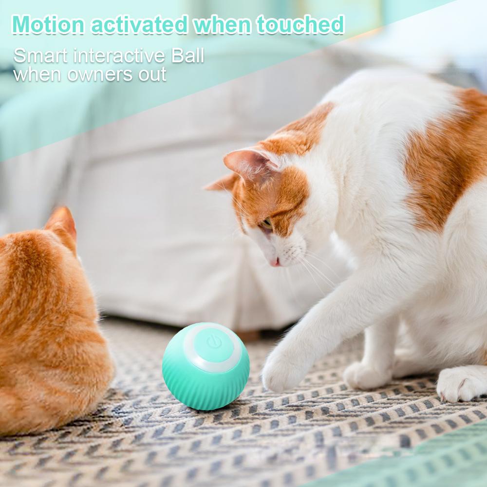 Smart Cat Toys Electric Cat Ball Automatic Rolling Ball Cat Interactive Toys Training Self-moving Kitten Toys for Indoor Playing