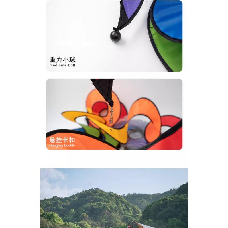 Colorful Wind Windsock Warning Flag For Outdoor Camping Tent Awning Anti Trip Decoration