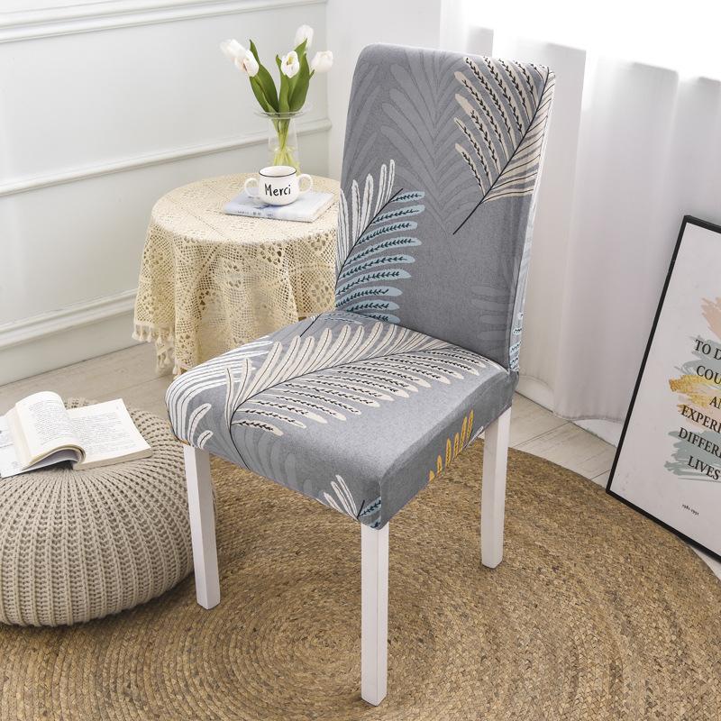 Anti-fouling Household Chair Cover Hotel Chair Package Backrest Seat Cover One-piece Print Elastic Dining Table Seat Cover