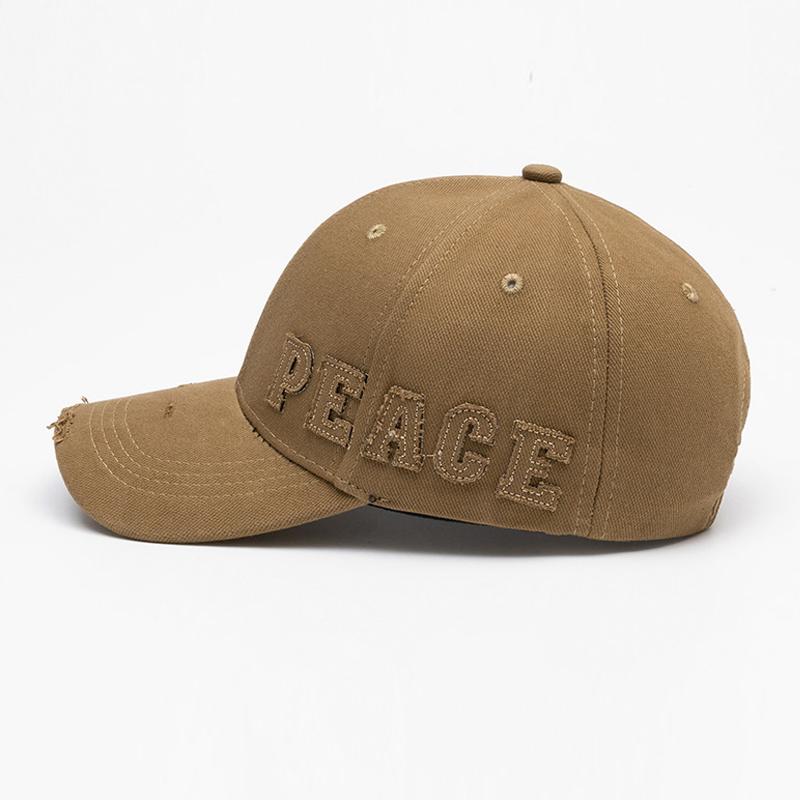 Hole Embroidered Letter Baseball Cap Spring Autumn Cap Unisex Outdoor Sunscreen Hat For Men Women