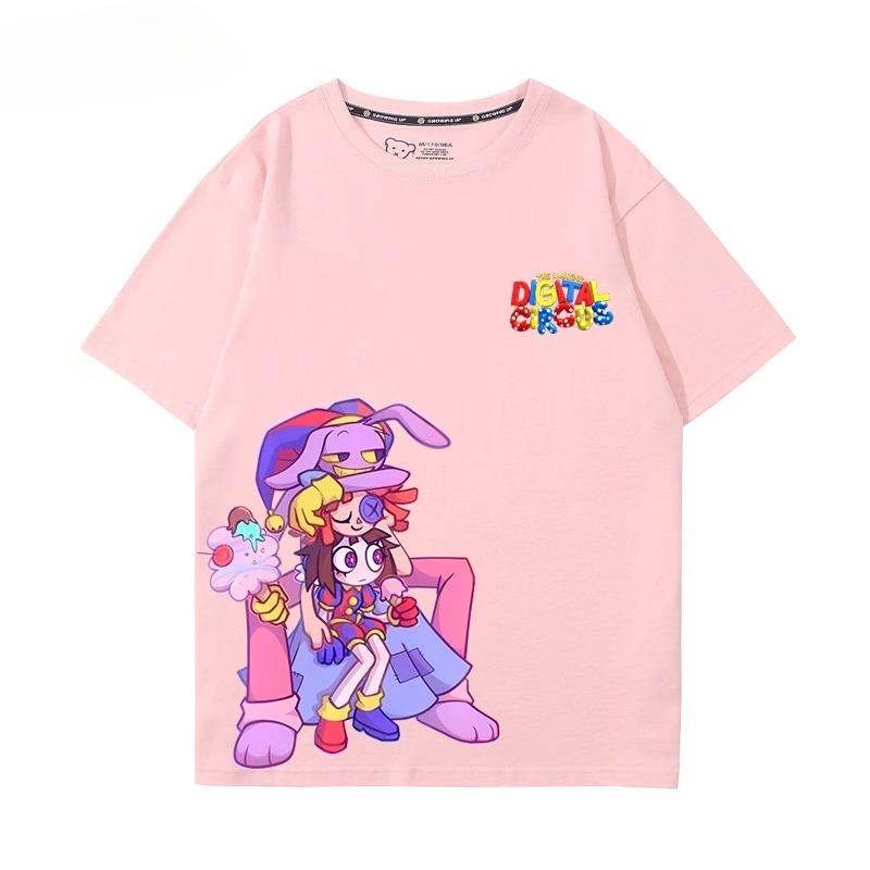 

Лето Новинка Удивительный Цифровой Цирк Креативный Принт Детские Топы Повседневные Удобные 100% Хлопковые Топы Мальчики Девочки Модная Футболка 150