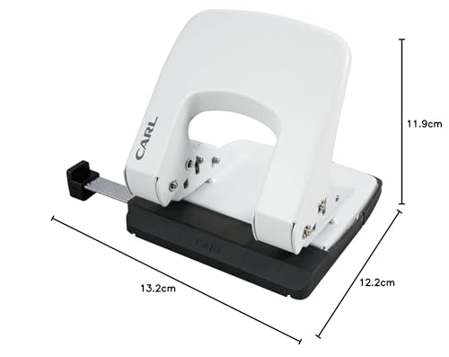 Carl Office Equipment Lightweight Punch, Small, Arisis, 2-Hole, 35 Sheets, White, LPN-35-W, Total Sales of 2 Million Units
