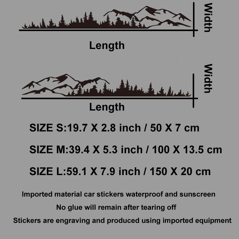 Carlow Hills and Forest Scene Outdoor Adventure Designs, Outdoor Adventure Stickers Nature Themed Decorations Durable Vinyl