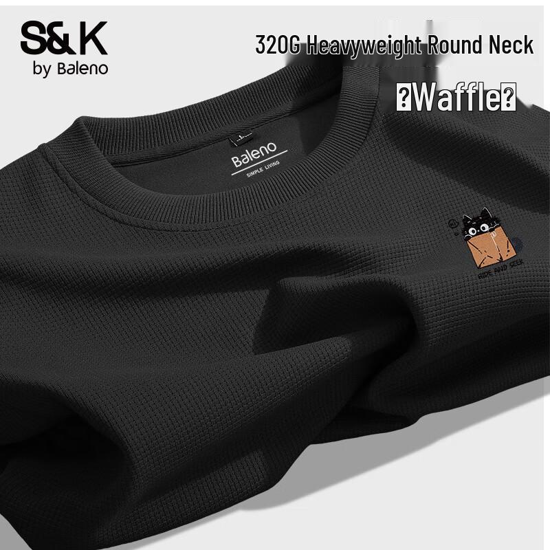 

Baleno Men s S&K Series Heavyweight Waffle Knit Crewneck Sweatshirt 4XL