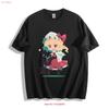 Touhou Project Flandre Scarlet T Shirt Geometric Vampire Design  Vintage Washed Stretched Soft Slightly Stylish Homme