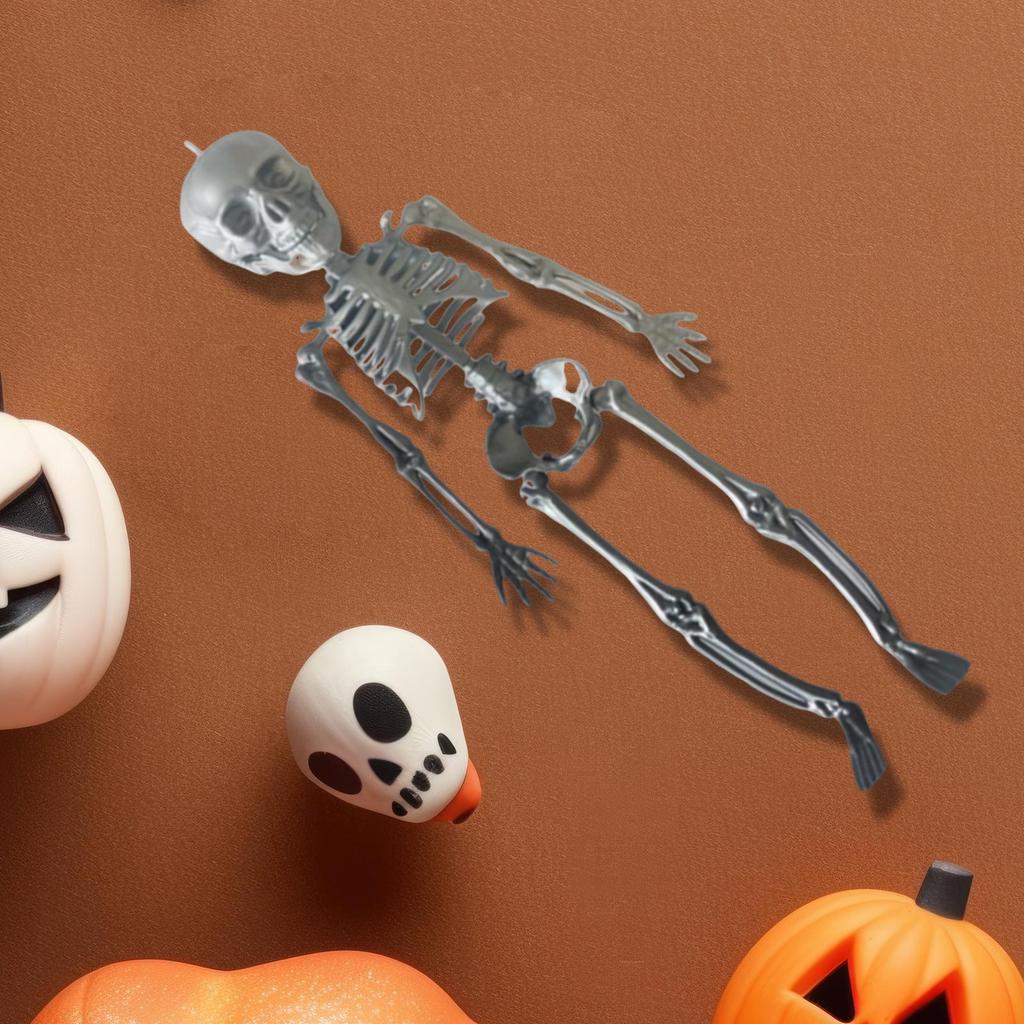 Posable Halloween Skeleton, Full Body Skeleton Decoration Movable Posing Joint Skeleton,
