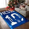 1pc Football Star Messi Printed Chair Rug for Home Office Use, Living Room Kitchen Game Room Area Carpet