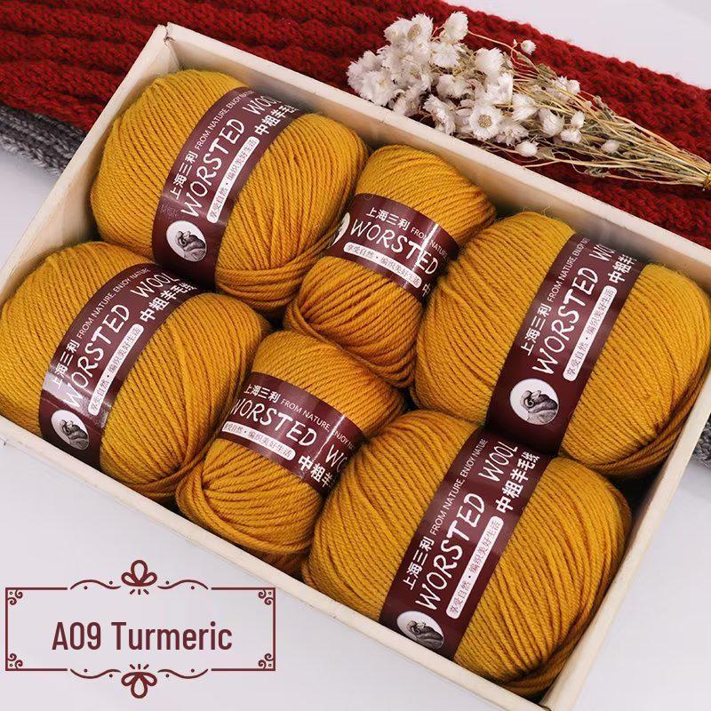 Sanli Wool Yarn 290: Medium Thick Knit Sweater, Scarf, and DIY Seat Cushion