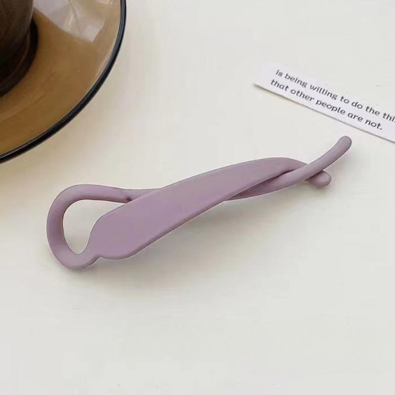 Frosted Matte Banana Clip Korean Simple Hair Clip Resin Acrylic Hairpin Ponytail Barrettes Hair Claw Casual All-match Headdress