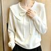 ZOSOUL French Style Bowknot Knit Top
