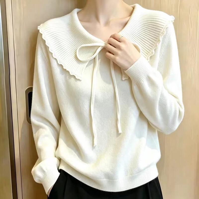 ZOSOUL French Style Bowknot Knit Top