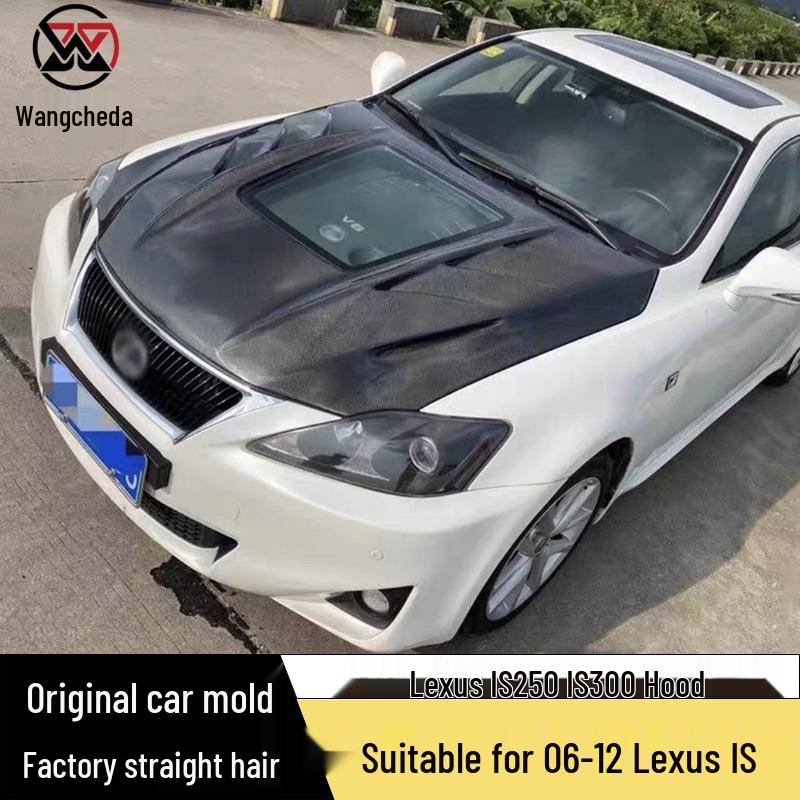 Carbon Fiber Glass Engine Hood Kit for 06-12 Lexus IS250/300
