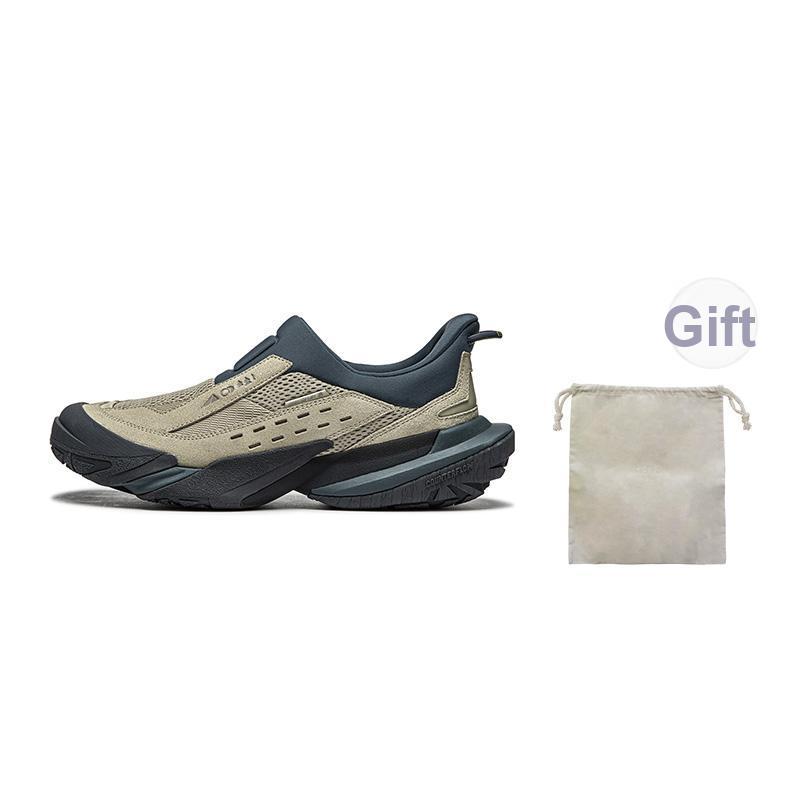 Li Ning Hiking 3 CF Series Amortyzujące Odporne na Ścieranie Niskie Buty Casualowe Unisex Brązowe AGLU147-5