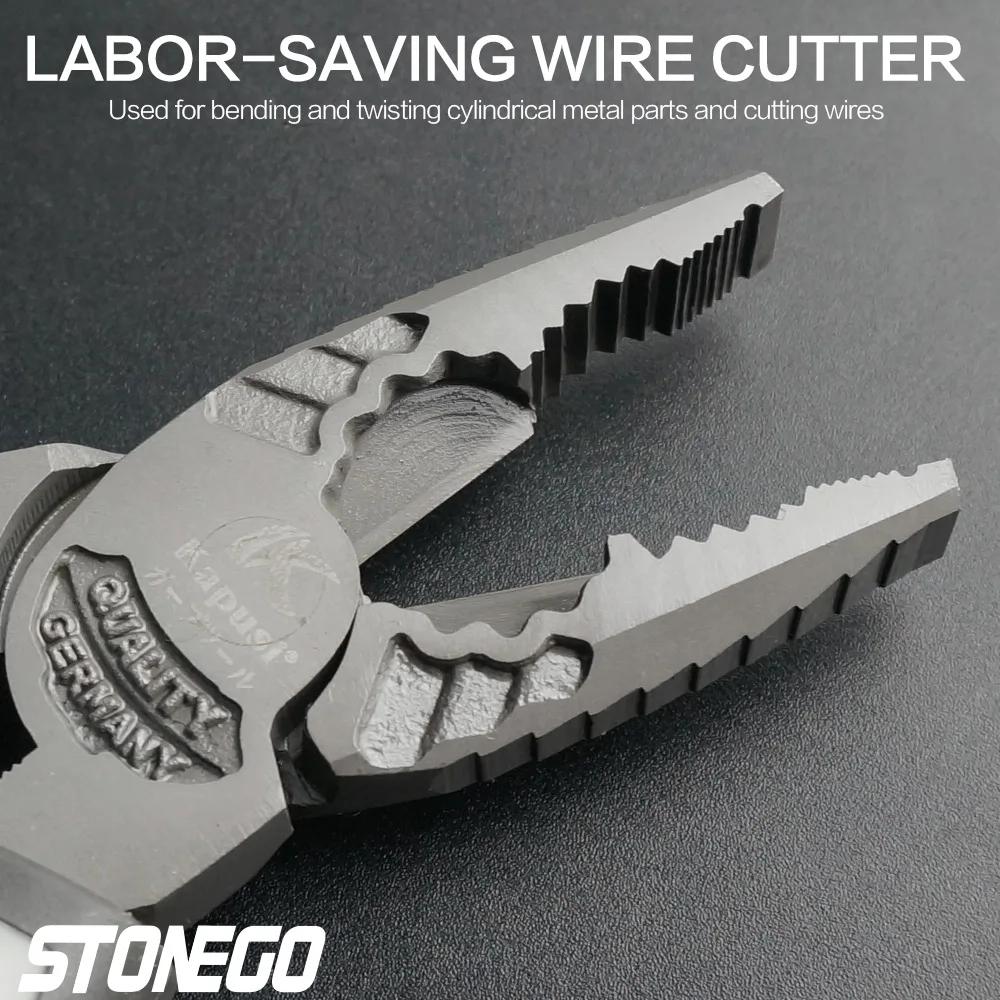 Pinza isolata STONEGO, pinza spelafili, pinza crimpatrice, pinza spelafili, tronchese, acciaio al nichel-cromo resistente