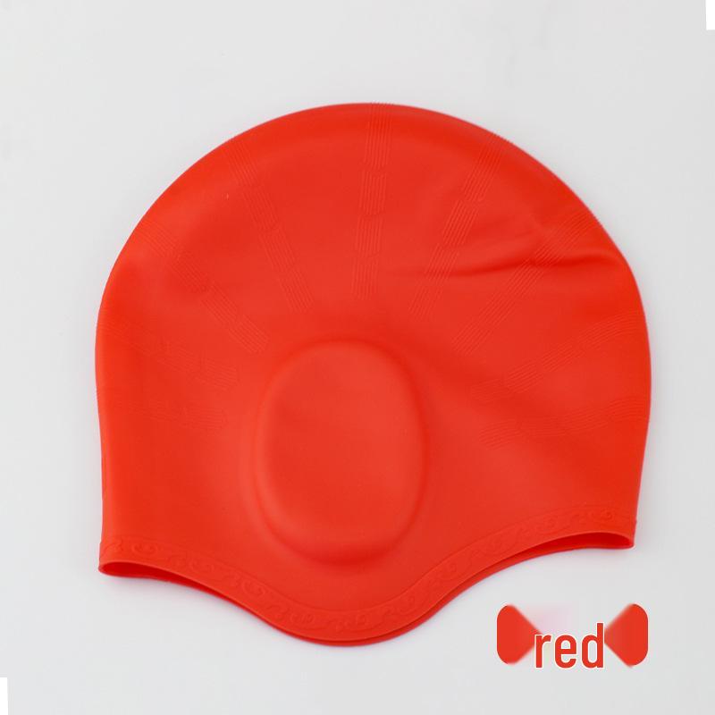 

Водонепроницаемая силиконовая шапочка для плавания с защитой ушей для мужчин и женщин с длинными волосами