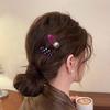 Korean Style Polka Dot Hair Clip: High-End Color Glaze Duckbill Hairpin for Women - Sweet Bangs & Side Hair Accessory